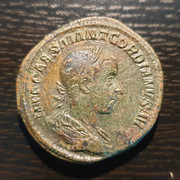 Sestercio de Gordiano III. IOVI CONSERVATORI S C. Júpiter estante a izq. Roma. 20200112-212034