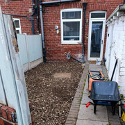 After: pathways and edging