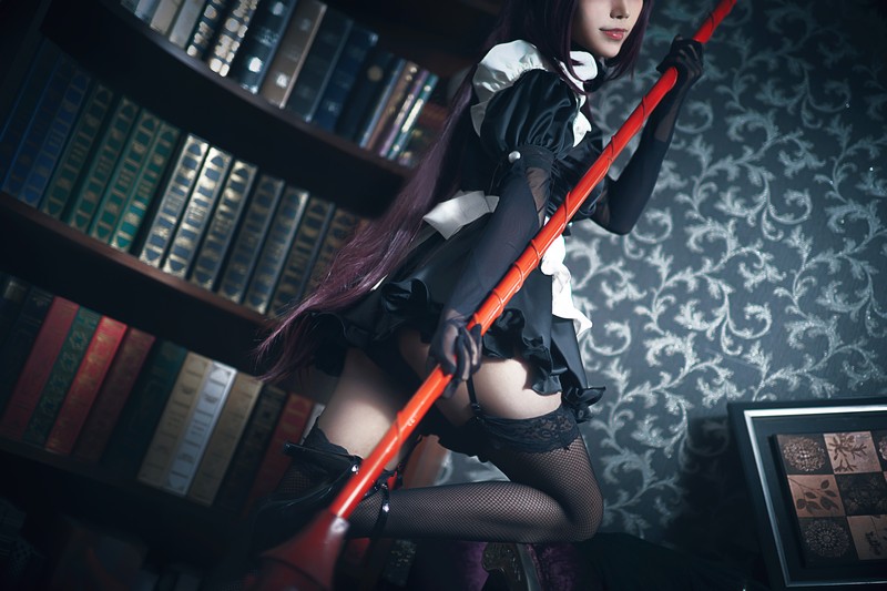 切切Celia 斯卡哈女仆 Scathach Cosplay Fate Grand Order 写真 14P插图5