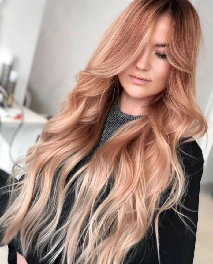 Strawberry blonde shade that complements natural redhead color