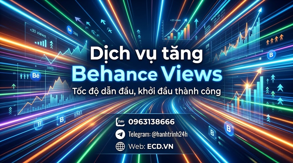 dịch vụ tăng behance views vip adobe behance