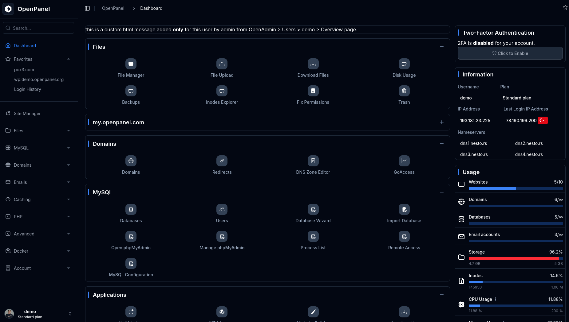 openpanel demo
