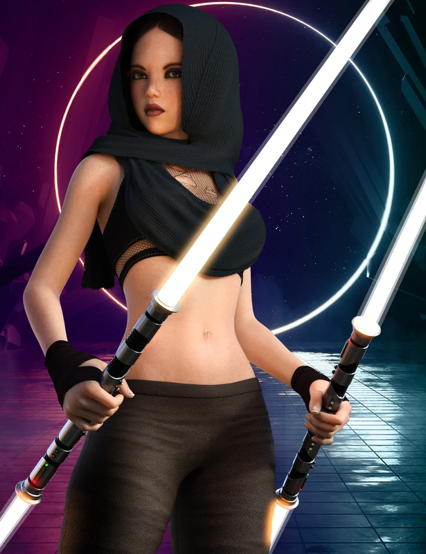 dforce galactic fighter ii outfit set for genesis 8 females 00 main daz3d