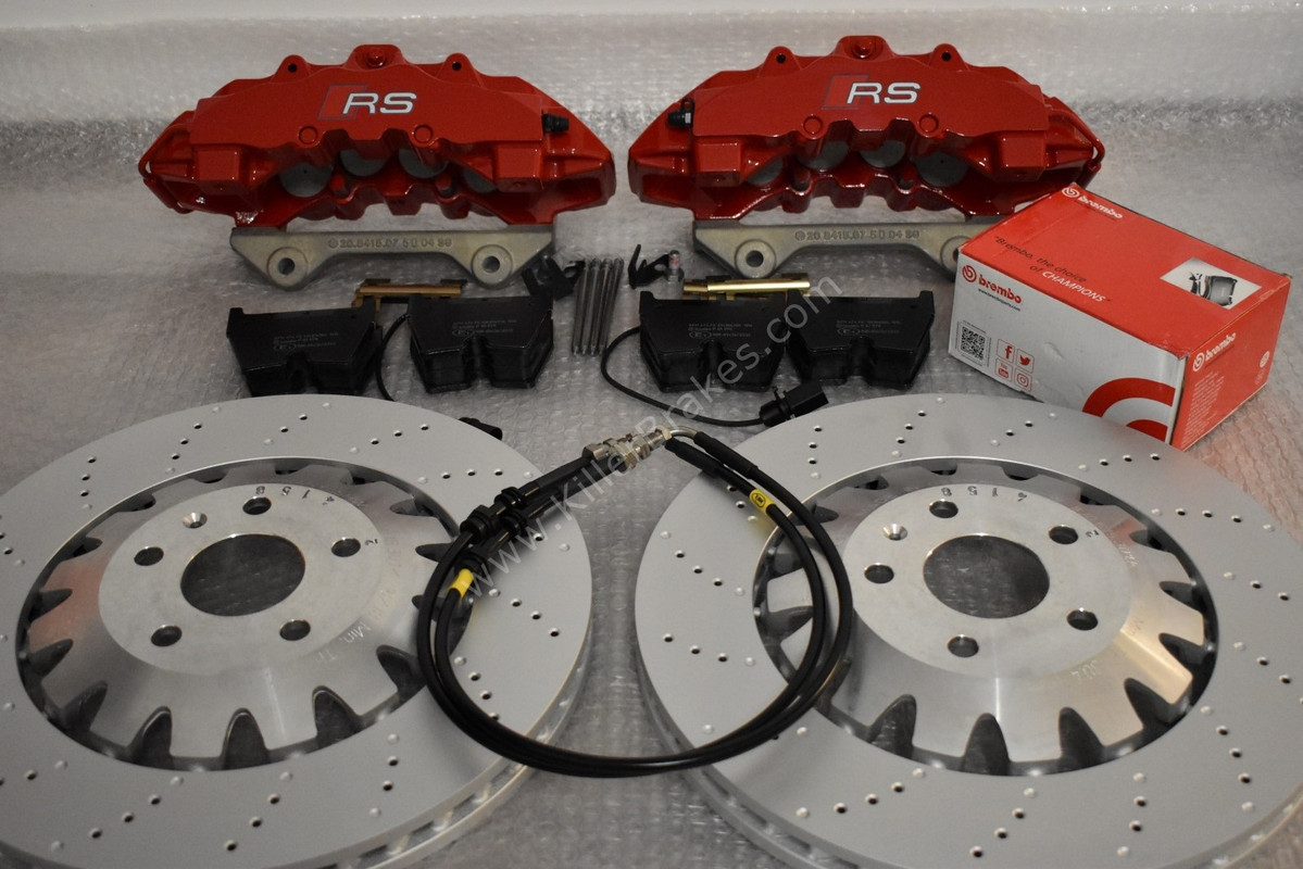 Audi RS Full Big brake upgrade Brembo 8Pot Calipers 370mm Brake 