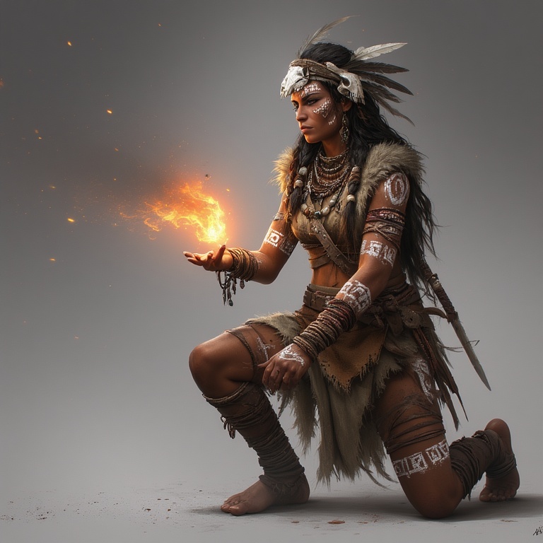 A-powerful-tribal-warrior-woma-(8)