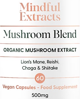mushroom blend label