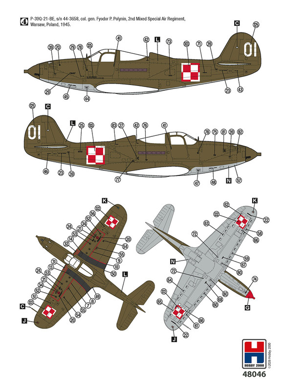 1/48 - Bell P-39 Airacobra by Hobby 2000 (plastic Hasegawa