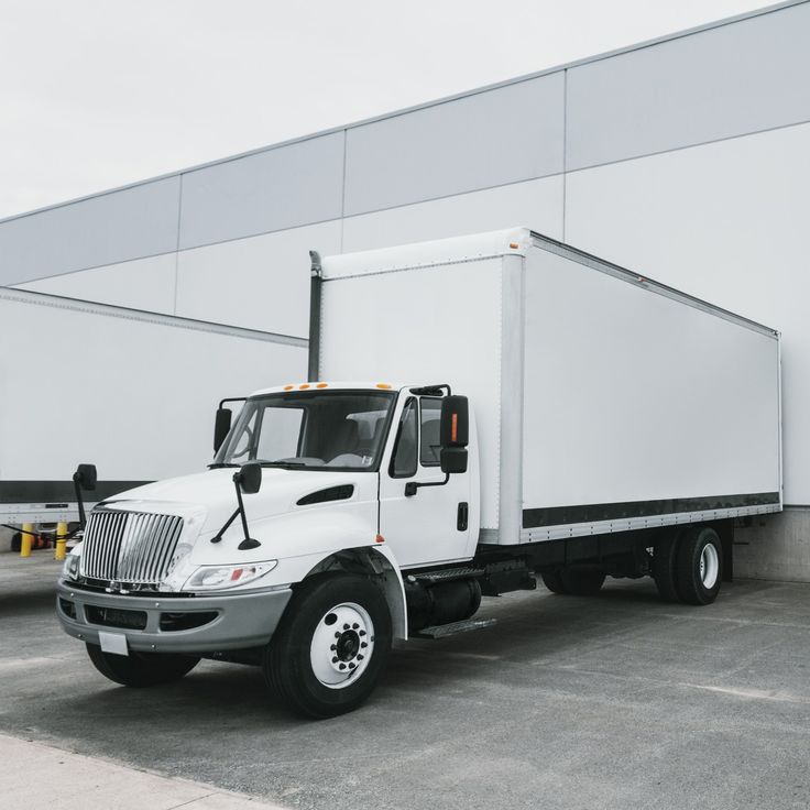 Real box truck used for freight and delivery