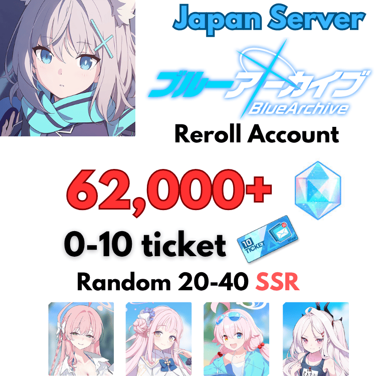 [JP] Blue Archive JP Loại 3 Reroll Account 