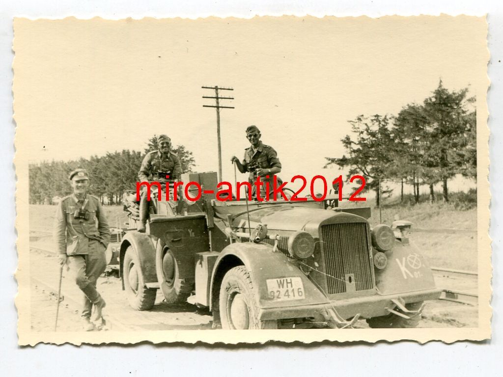 Foto, Panzergruppe 1, Kübelwagen, Funker, Funkge