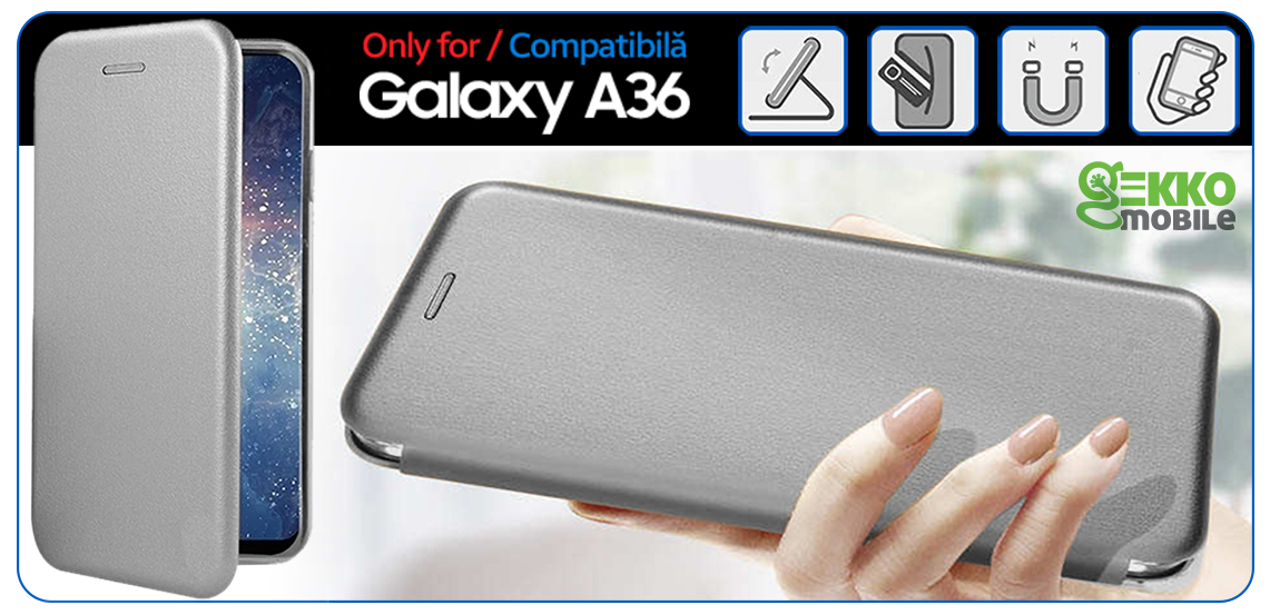 Husa flip eleganta neagra pentru Samsung Galaxy A36 (A366), din piele ecologica cu inchidere magnetica si protectie 360. Flip case black eco leather for Samsung Galaxy A36 (A366), magnetic closure premium protection. Samsung Galaxy A36 (A366) flip tok Ã¶ko bÅr, mÃ¡gneses zÃ¡r. ÐÐ°Ð»ÑÑ flip ÐµÐºÐ¾ ÐºÐ¾Ð¶Ð° Samsung Galaxy A36 (A366), Ð¼Ð°Ð³Ð½Ð¸ÑÐ½Ð¾ Ð·Ð°ÐºÐ¾Ð¿ÑÐ°Ð²Ð°Ð½Ðµ. II®IºI· flip I¿I¹IºI¿I»I¿I³I¹IºÏ I´I­ÏI¼I± Samsung Galaxy A36 (A366)