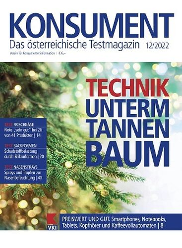 Cover: Konsument Testmagazin No 12 Dezember 2022