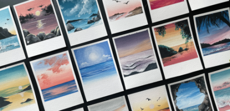30 Day Gouache – Polaroid Series