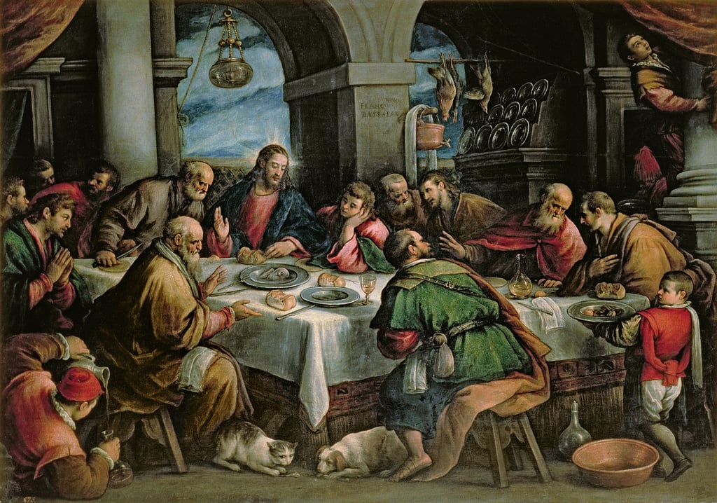 2-Francesco-Bassano-The-Last-Supper-Meister-Drucke-222543