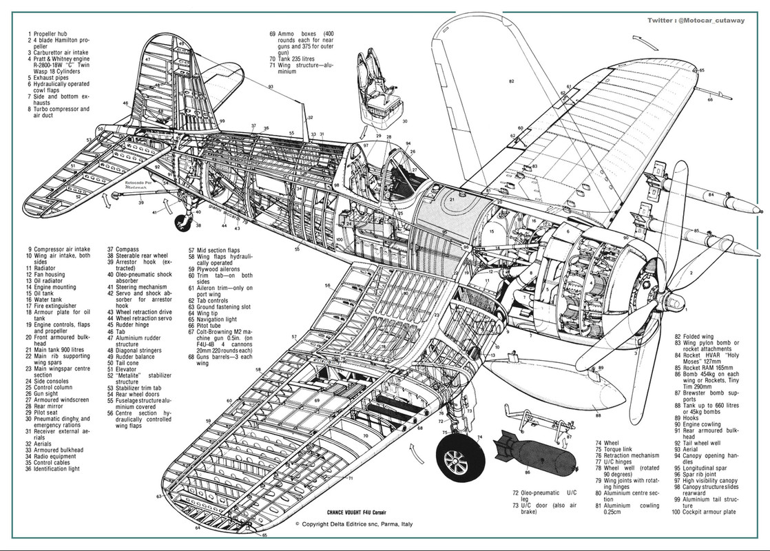 Cutaway Corsair F4U grande