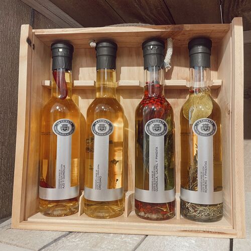 Estuche Madera 4 Condimentos