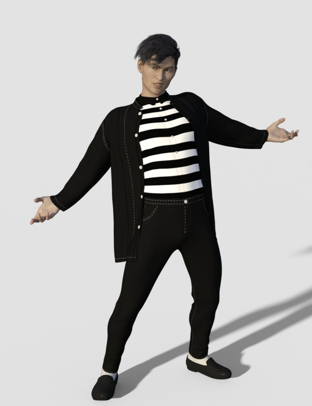 dForce Jailhouse Rock Outfit for Genesis 8 Male 