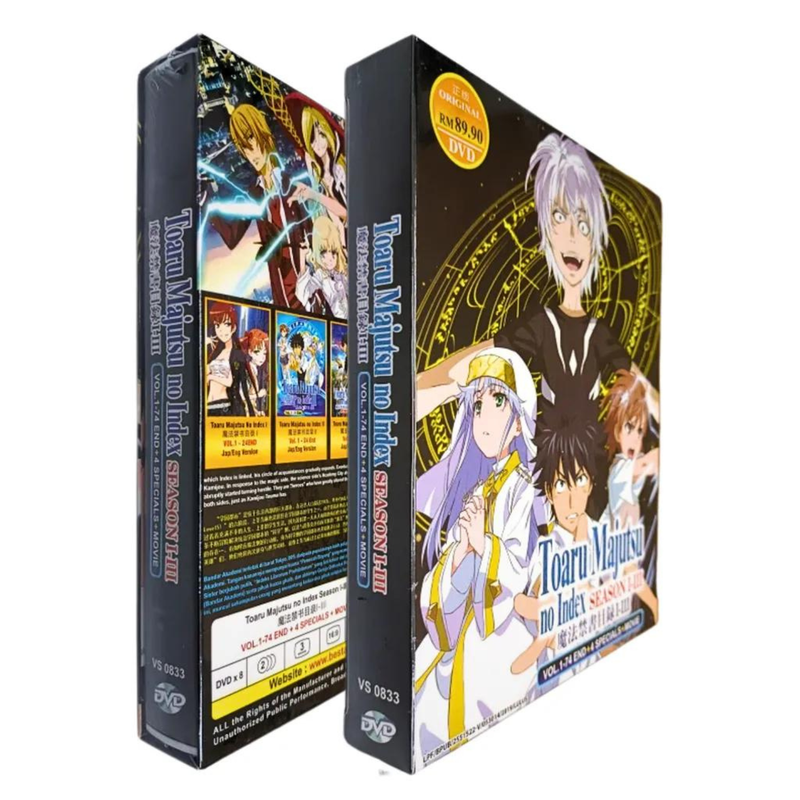 Anime DVD Toaru Majutsu no Index Season 1-3 Vol 1-74 End English