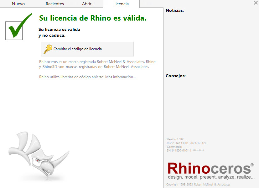 Rhinoceros 8 v8.2.23346.13001 [x64 Bits][ML - Español][Sistema de diseño avanzado asistido por co... 15-12-2023-16-14-39