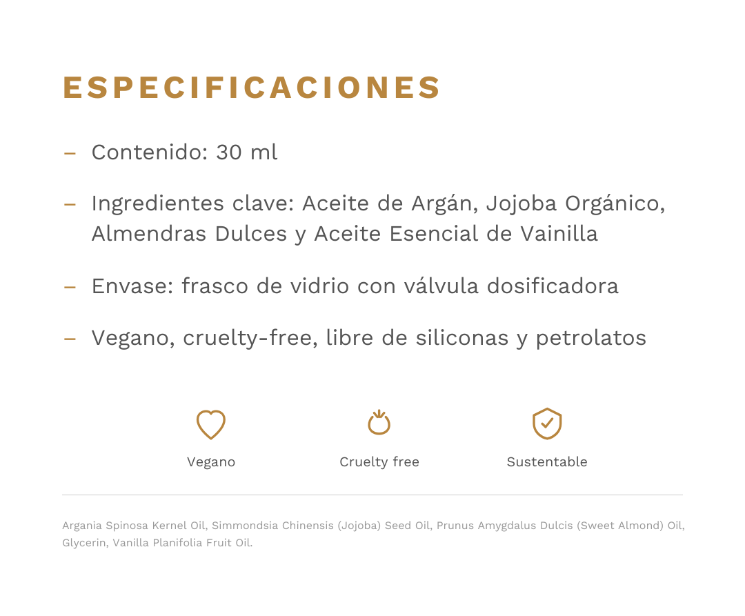 Especificaciones &mdash; Serum Capilar Reparador