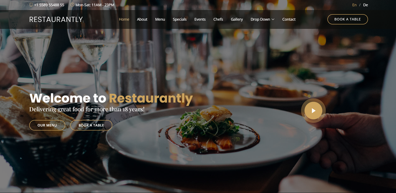 Restaurantly Website