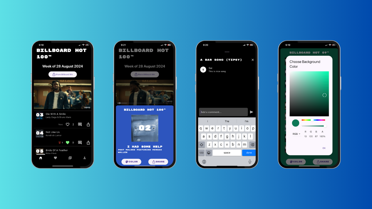 Hot 100 Music App with News
