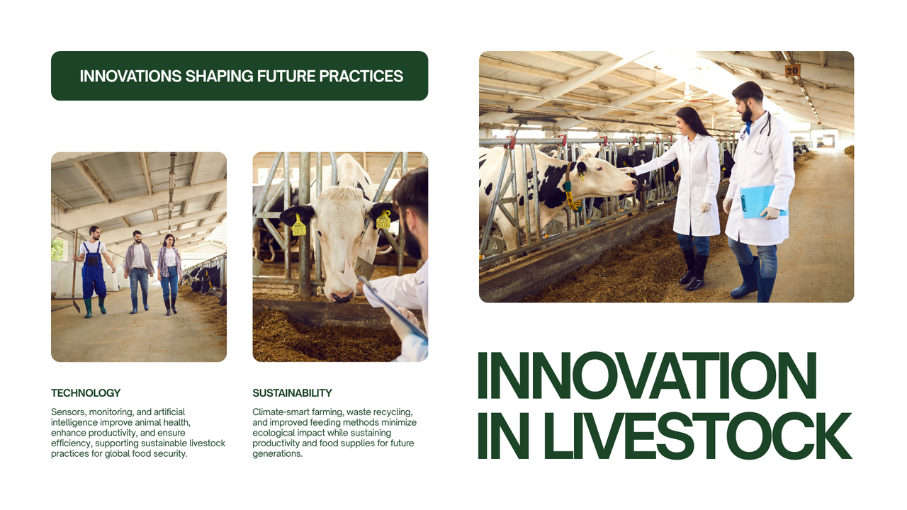 Green and White Simple Livestock Presentation