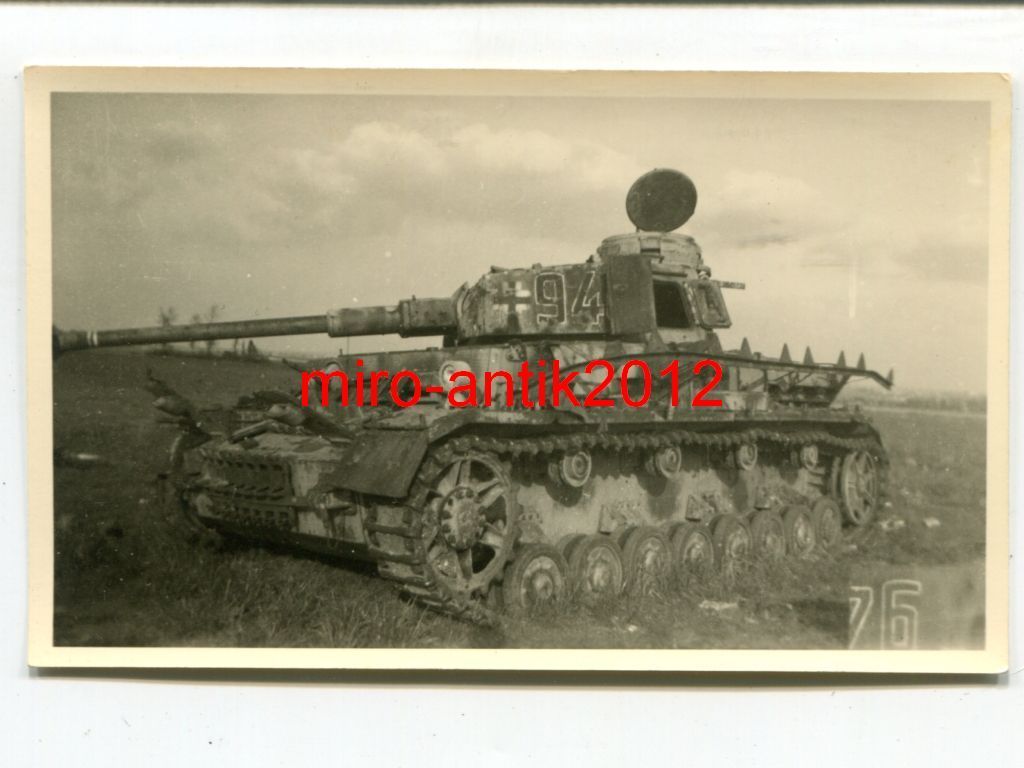 Nahaufnahme, zerstörter deutscher Panzer IV, Fra
