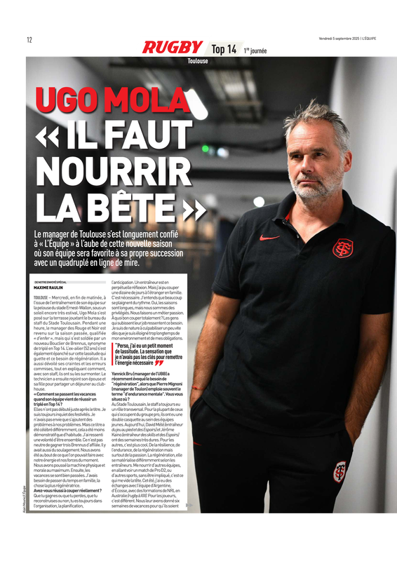 L Equipe du Vendredi 05 Septembre 2025