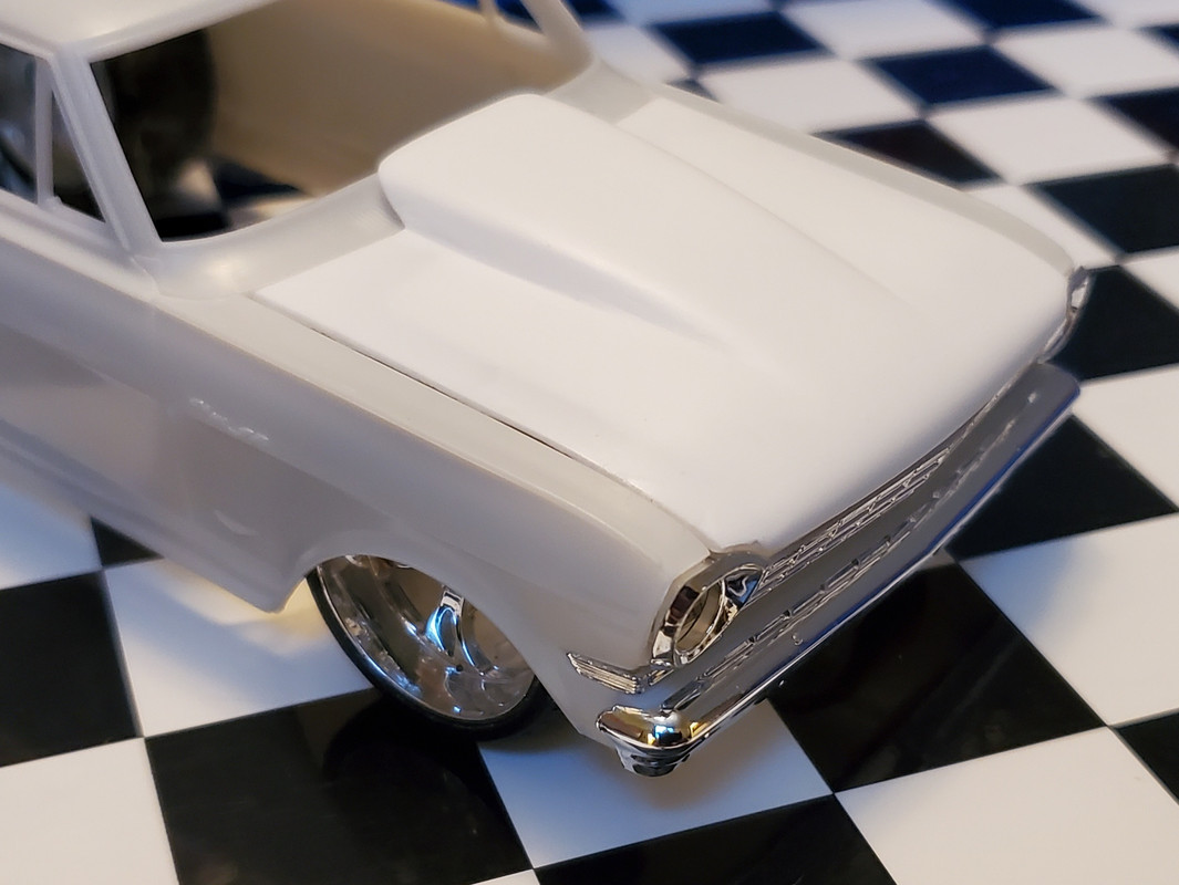 thumbnail interactive-video image 1 of LEX'S SCALE MODELING Resin Bubble Hood For '63 Nova Station Wagon - AMT 1/25 Scale 1 of 3