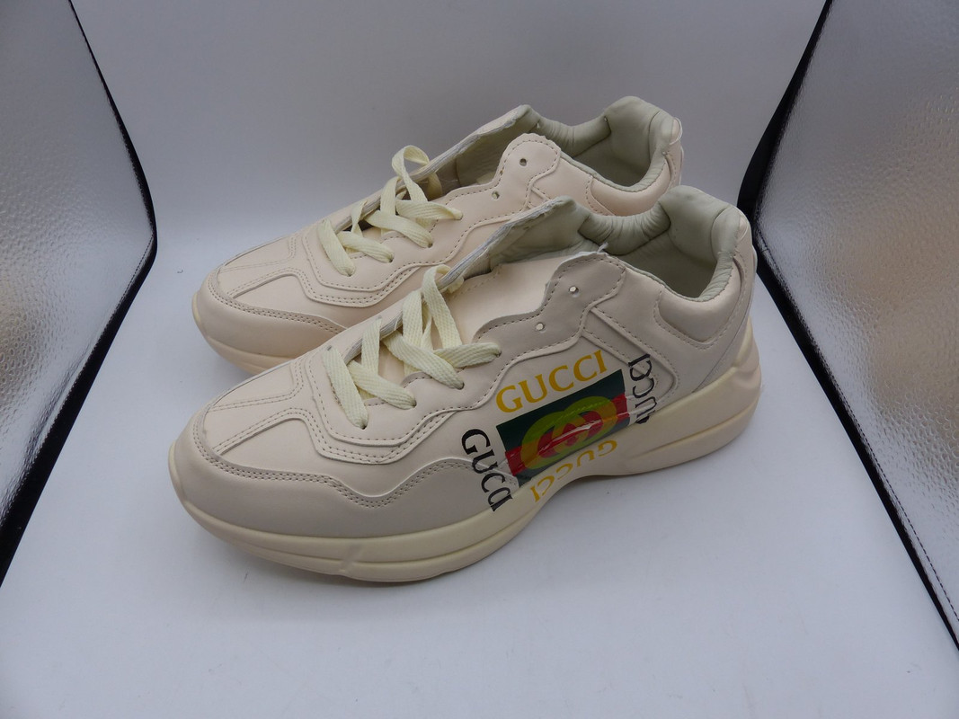 GUCCI RHYTON SQUARE LOGO LEATHER SNEAKER | MDG Sales, LLC