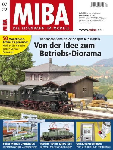 Cover: Miba Magazin Die Eisenbahn im Modell Juli No 07 2022