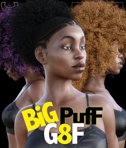 Big Puff G8 F Afro styled hair 1
