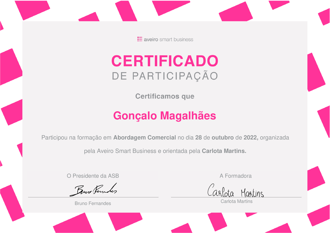diplomaASB - Abordagem Comercial Gonçalo Magalhães