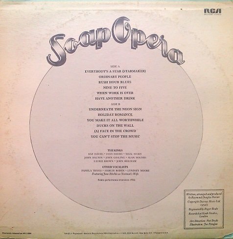The Kinks - Soap Opera (1975) [Vinyl Rip 24/192]  Lossless+MP3