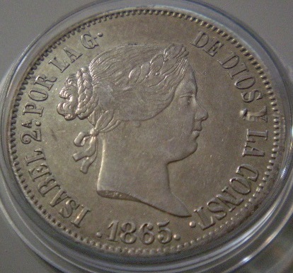 50 centavos de peso 1865. Isabel II - Manila. 50-Centavos-de-Peso-1865-Filipinas