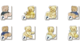 Various teddy bear icons as desktop shortcuts