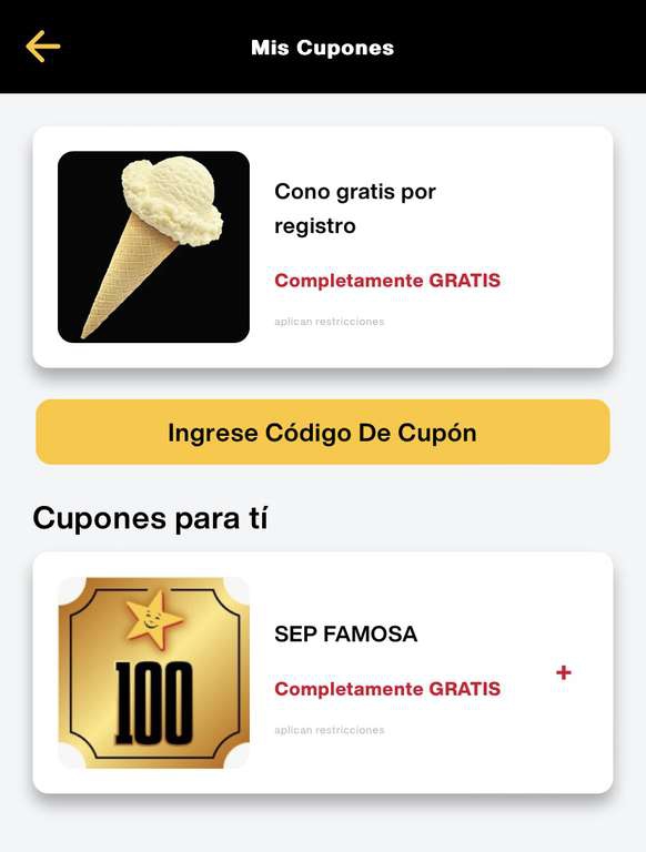 Carl’s Jr: Hamburguesa Famous y Helado gratis! 
