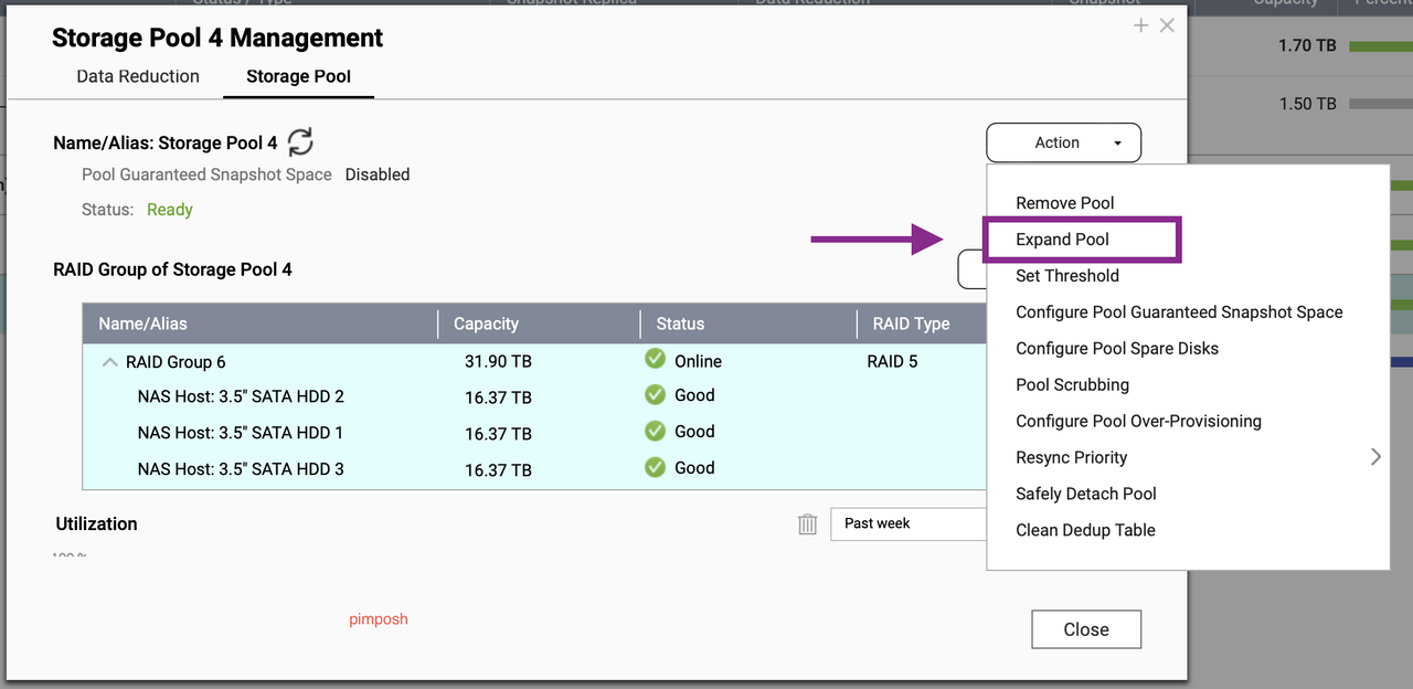 Pool expansion with one extra drive only r/zfs