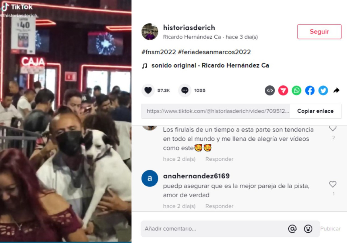 Señor lleva a su perrito al bailongo, los comentarios son demasiado chistosos