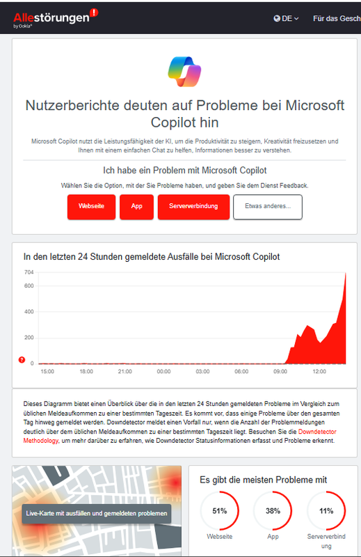 Störung Copilot (9. Dez. 2025) Störung Copilot (9. Dez. 2025)