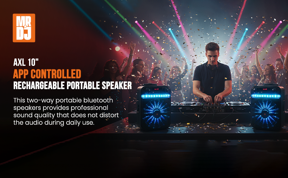 DJ party with speakers