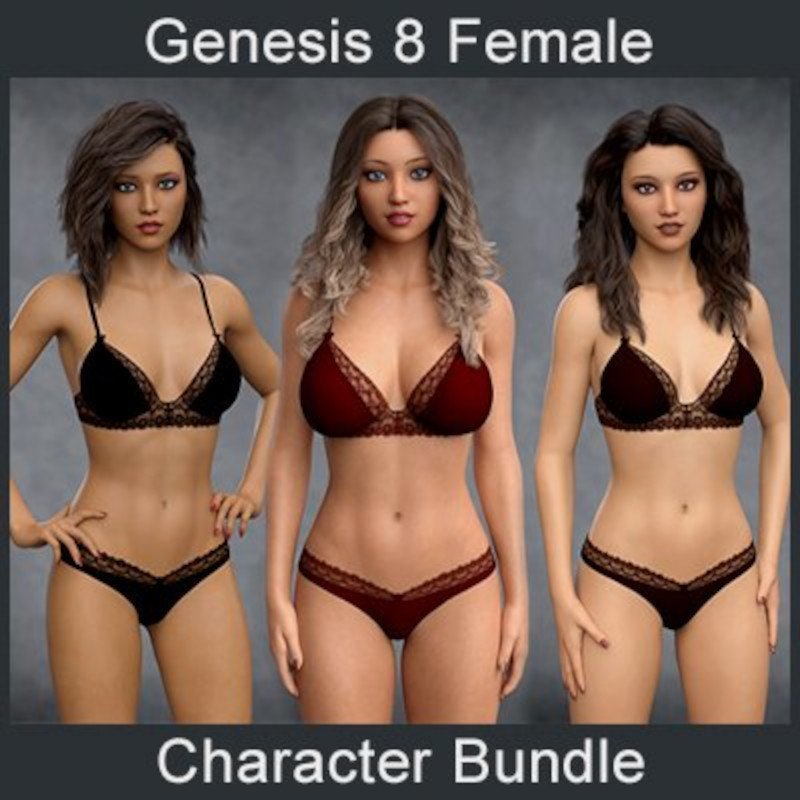 genesis 8 female character bundle 1