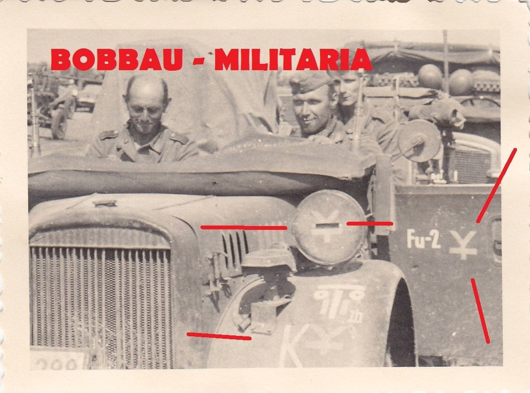 Wehrmacht Funk Kübelwagen Kennung 16.Panzer-Divi