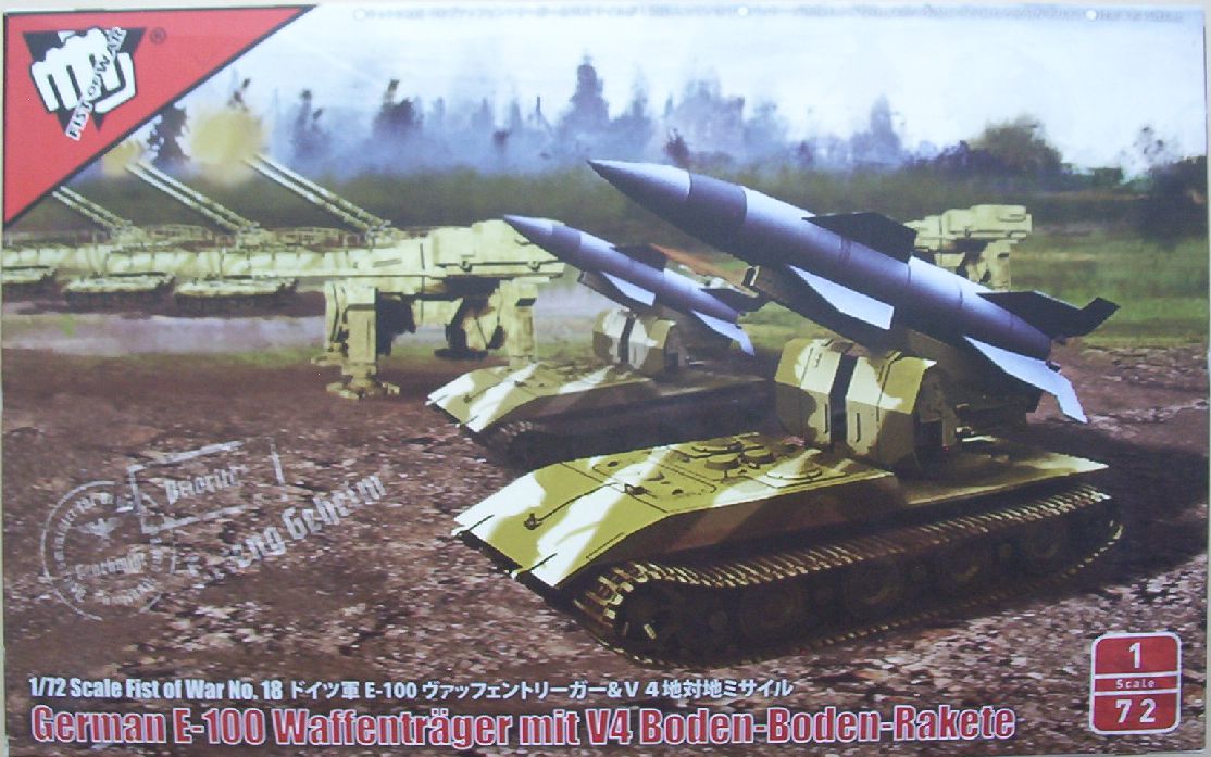Modelcollect 72 German E-100 Waffenträger mit V4 Boden-Boden-Rak