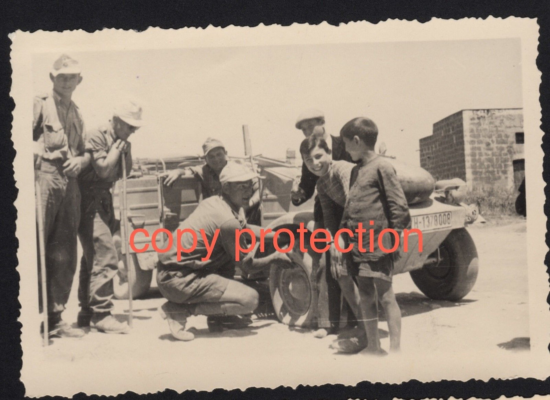 Orig. Foto VW 82 Kübelwagen Sizilen 1943 Sicilia Italia