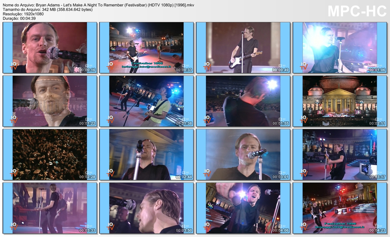 Bryan Adams - Let's Make A Night To Remember (Festivalbar) (HDTV 1080p) [02.09.1996]