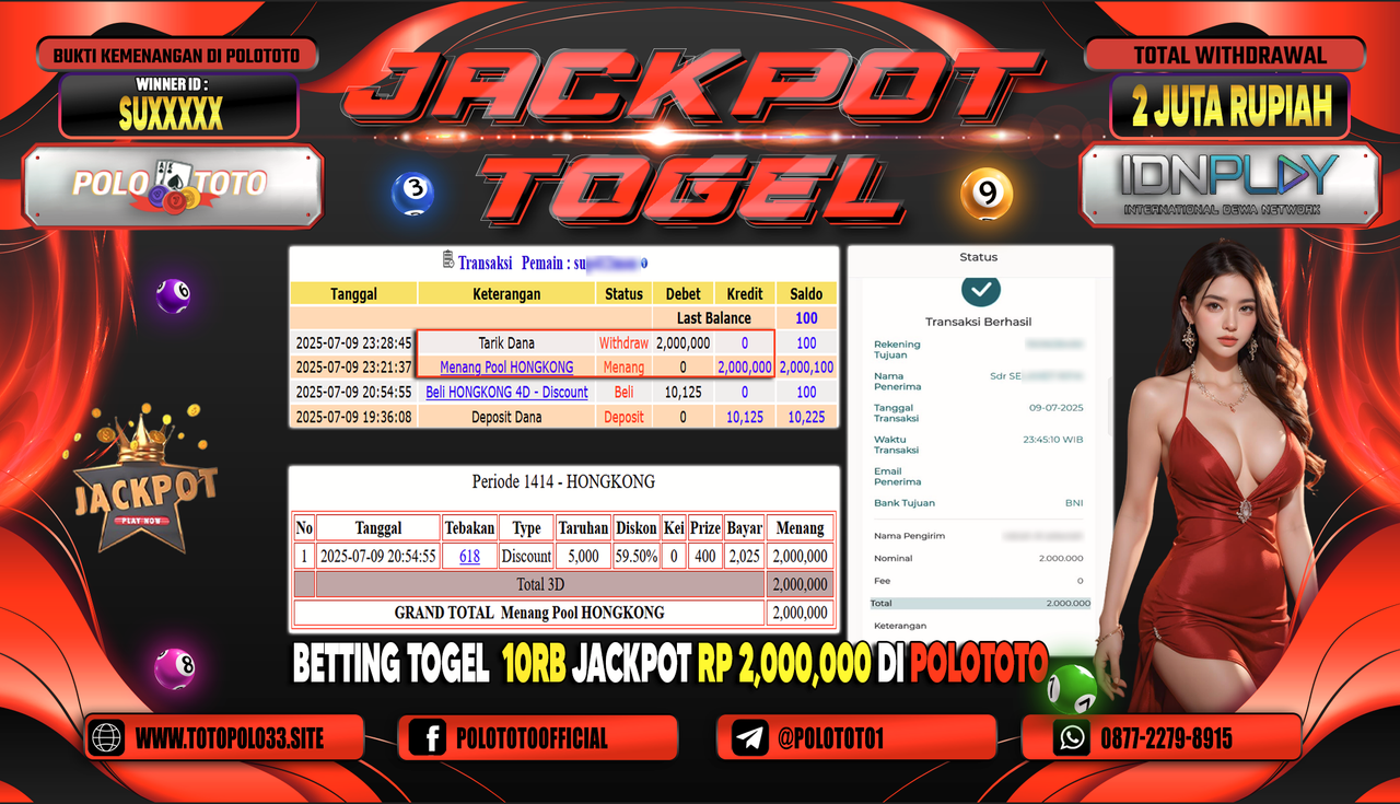 POLOTOTO JACKPOT TOGEL HONGKONG LOTTO Rp.2.000.000,-