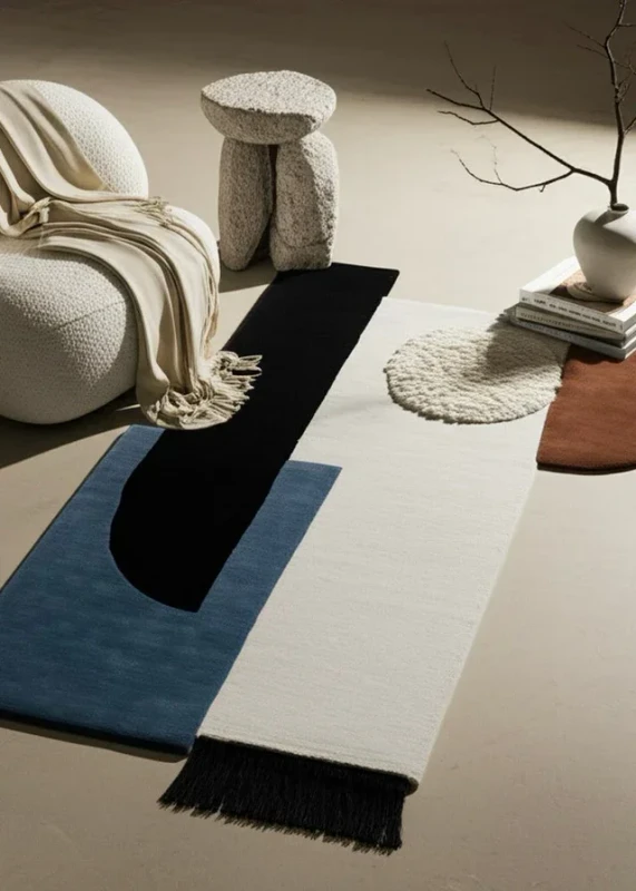 Irregular Shaped Rugs - Unique organic forms and asymmetric designs