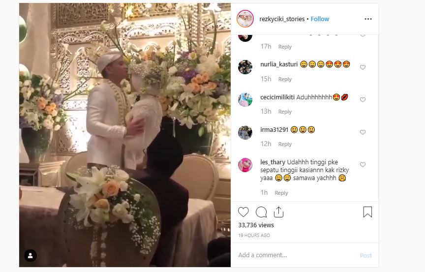 Momen menarik yang terjadi pada pernikahan Citra Kirana dan Rezky Aditya